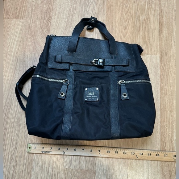 HENRI BENDEL Jetsetter Black Convertible Backpack - Picture 12 of 12